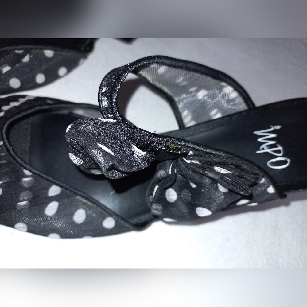 Impo Vavoom black polka dot 3 Inch Heels Size 6.5 - Picture 3 of 9